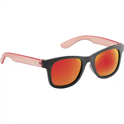 Front. Flying Fisherman - Flying Fisherman Kid's Spray Sunglasses - Black Red/Amber Red Mirror - Black Red/Amber Red Mirror.