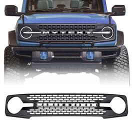 AMERICAN MODIFIED - Front Grille for 2021 to 2024 Ford Bronco 2 & 4 Door Models - 21-23 Bronco w/Letter Pack