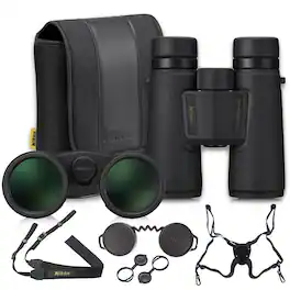Nikon - Monarch M5 Binoculars 10x42 Black Birding Hunting Optics Bundle