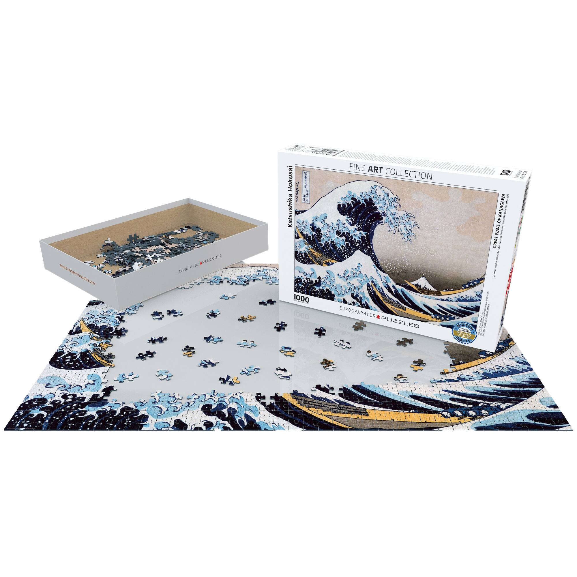 - E MALES UTYTeL FINE ART Hokusai R COLLECTION I I a  I Katsushika 1000 1000 EUROGRAPHICS FEDCRAPKICIEPUZZLES PUZZLE PO T KANAGAWA I a MNVE GREAT