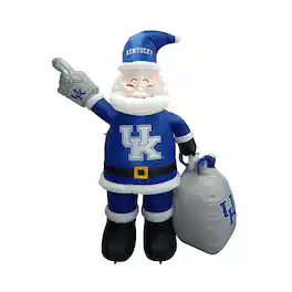 Logo Brands - Kentucky Wildcats 7' Inflatable Santa - Multicolor