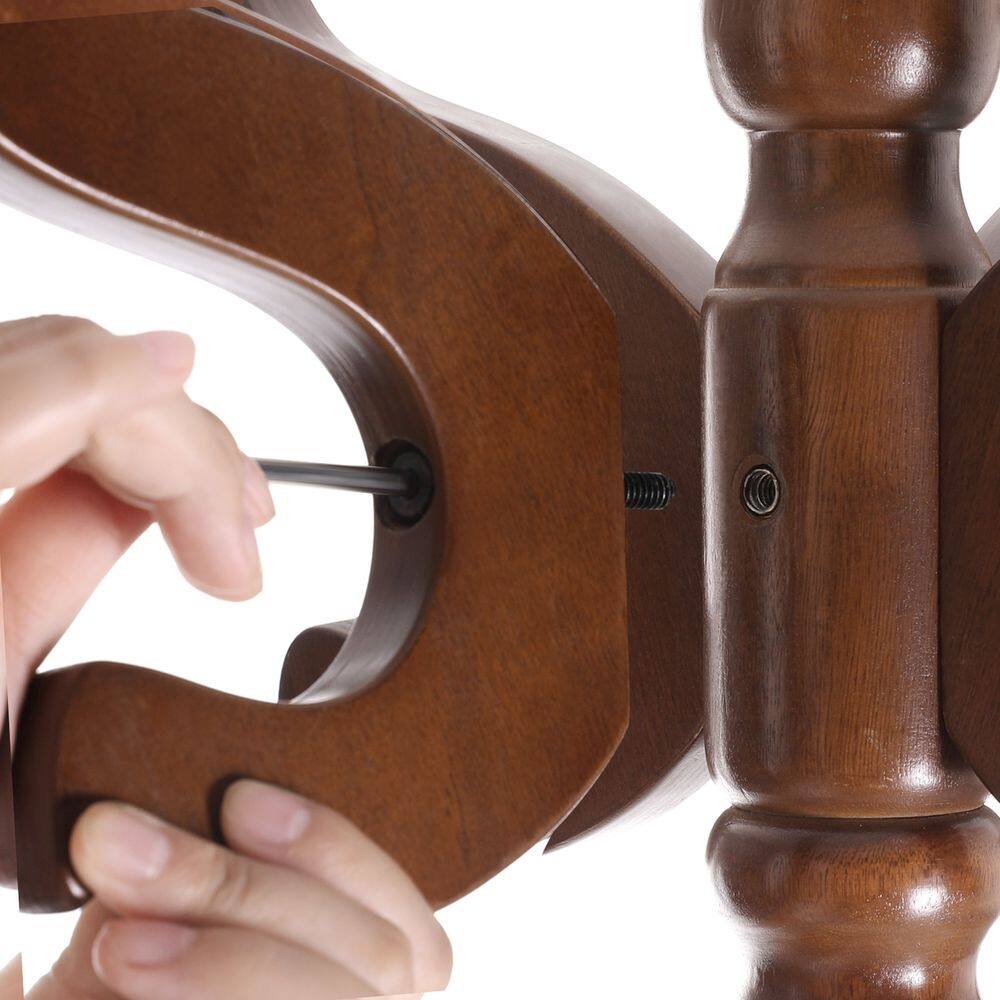 Back. Hivvago - Hivvago Classic Traditional Solid Wood Coat Rack in Walnut Finish - Walnut.