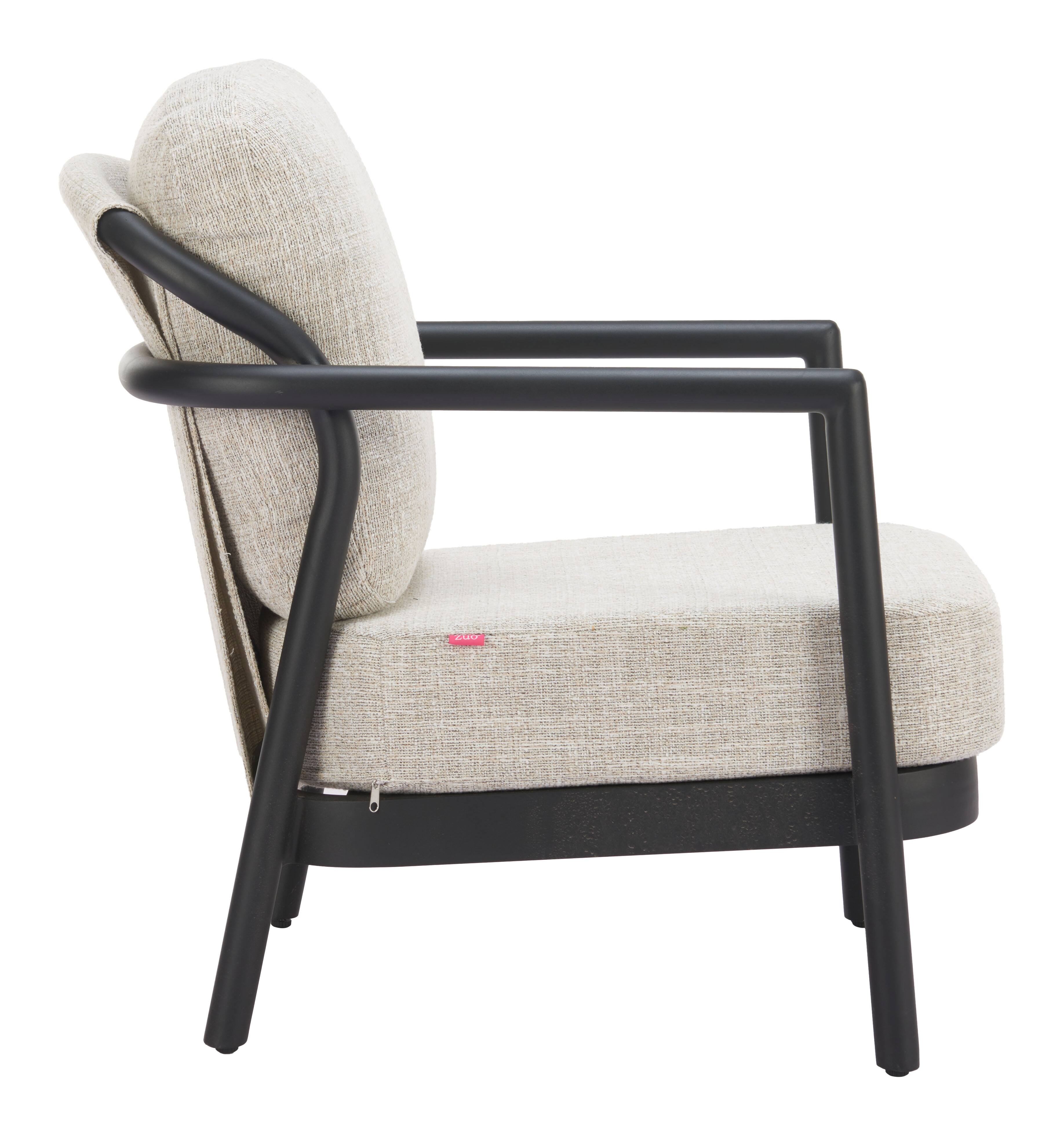 Back. Hivvago - Rein Accent Chair Beige - Beige.