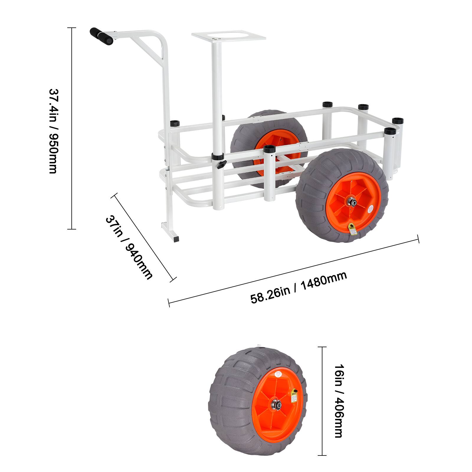 37.4in / 950mm, 37in / 940mm, 58.26in / 1480mm, 16in / 406mm