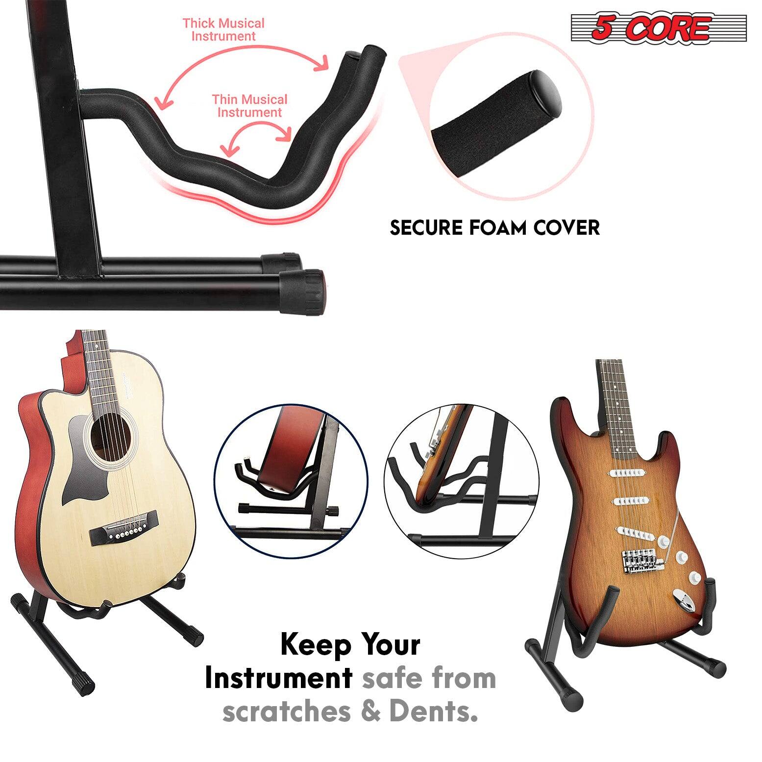 Thick Musical Instrument  
Thin Musical Instrument  

5 CORE  

SECURE FOAM COVER  

Keep Your Instrument safe from scratches & Dents.