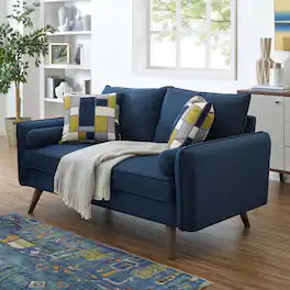 Revive Upholstered Fabric Loveseat by Modway - Azure