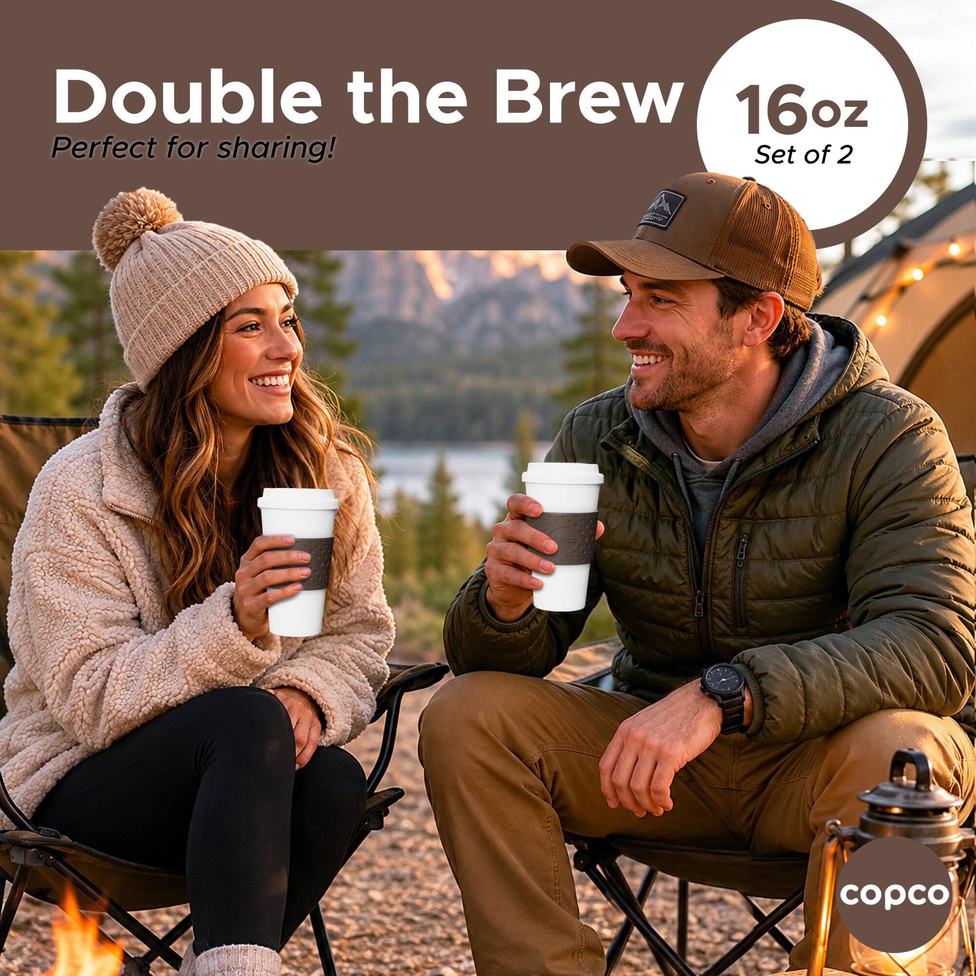 Double the Brew  
16oz  
Perfect for sharing!  
Set of 2  

adia  
copco