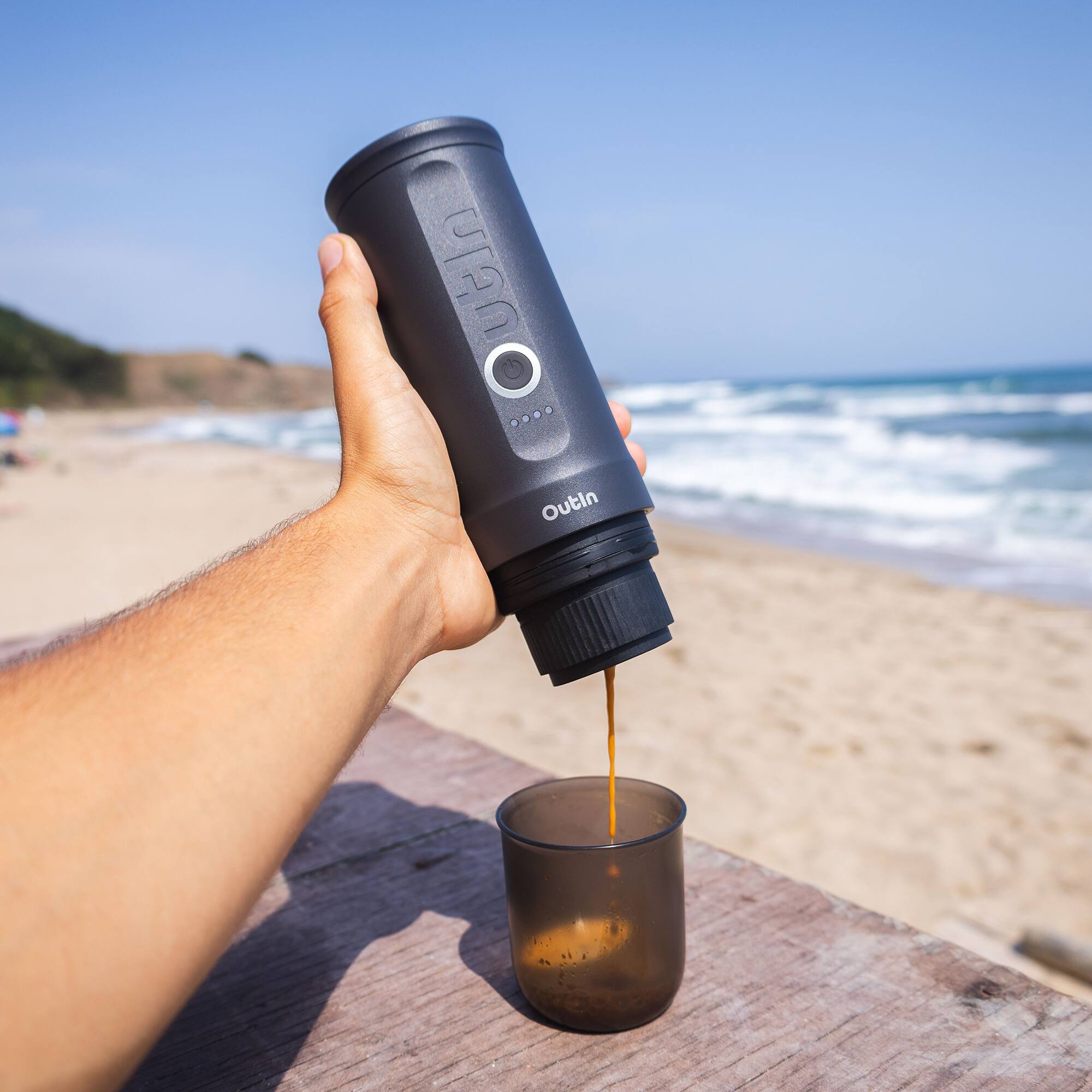 Outin Nano Portable Electric Espresso Machine Travel Kit (Space