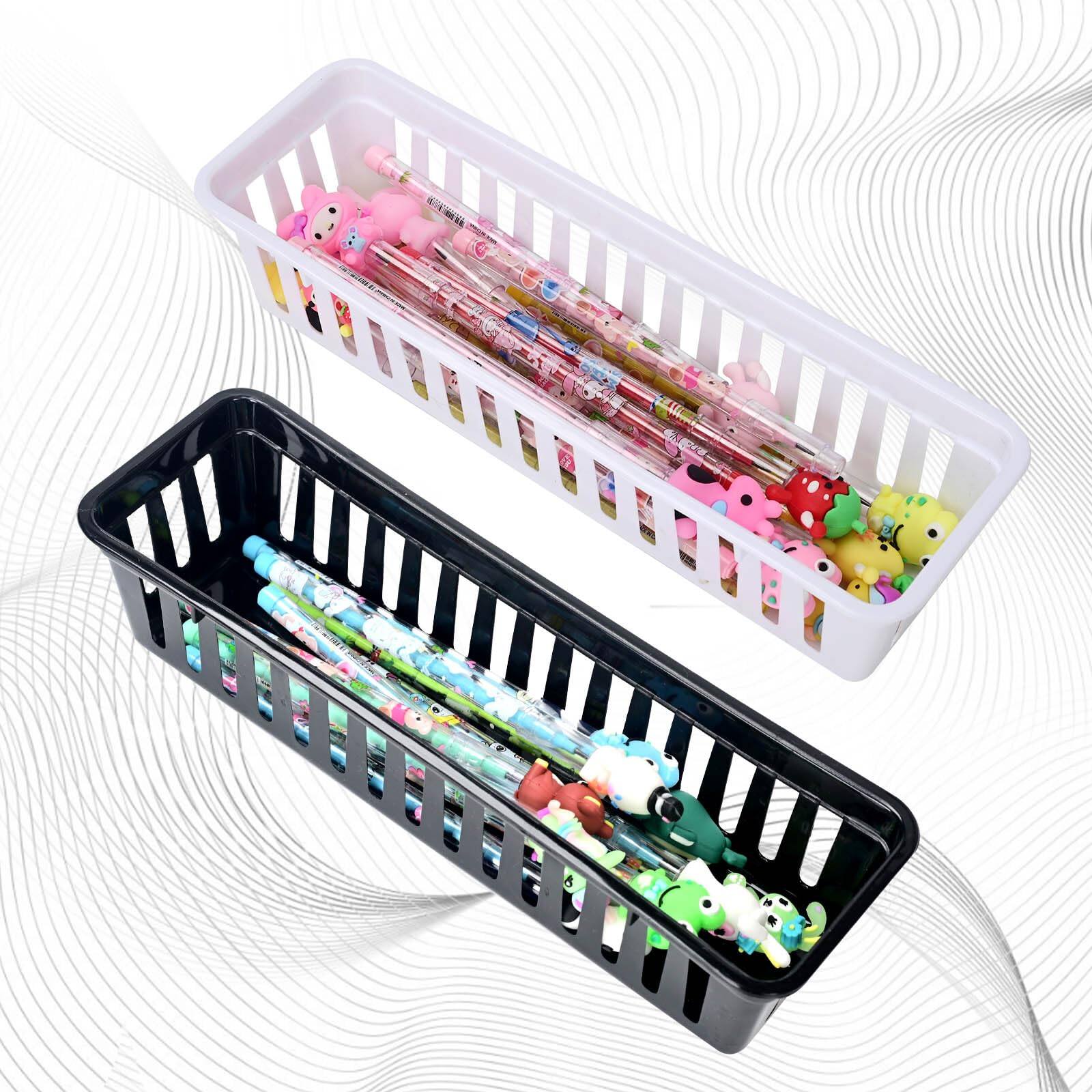 Alt View 7. Dapper Styles - Slim Pencil Organizer Storage Container - Black and white 9 PCS-S.