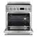 Alt View 1. Forno Appliances - 30 in. Wide 0 Elements Torino 4.32 Cu. Ft. Freestanding Induction True Convection Range - Silver.