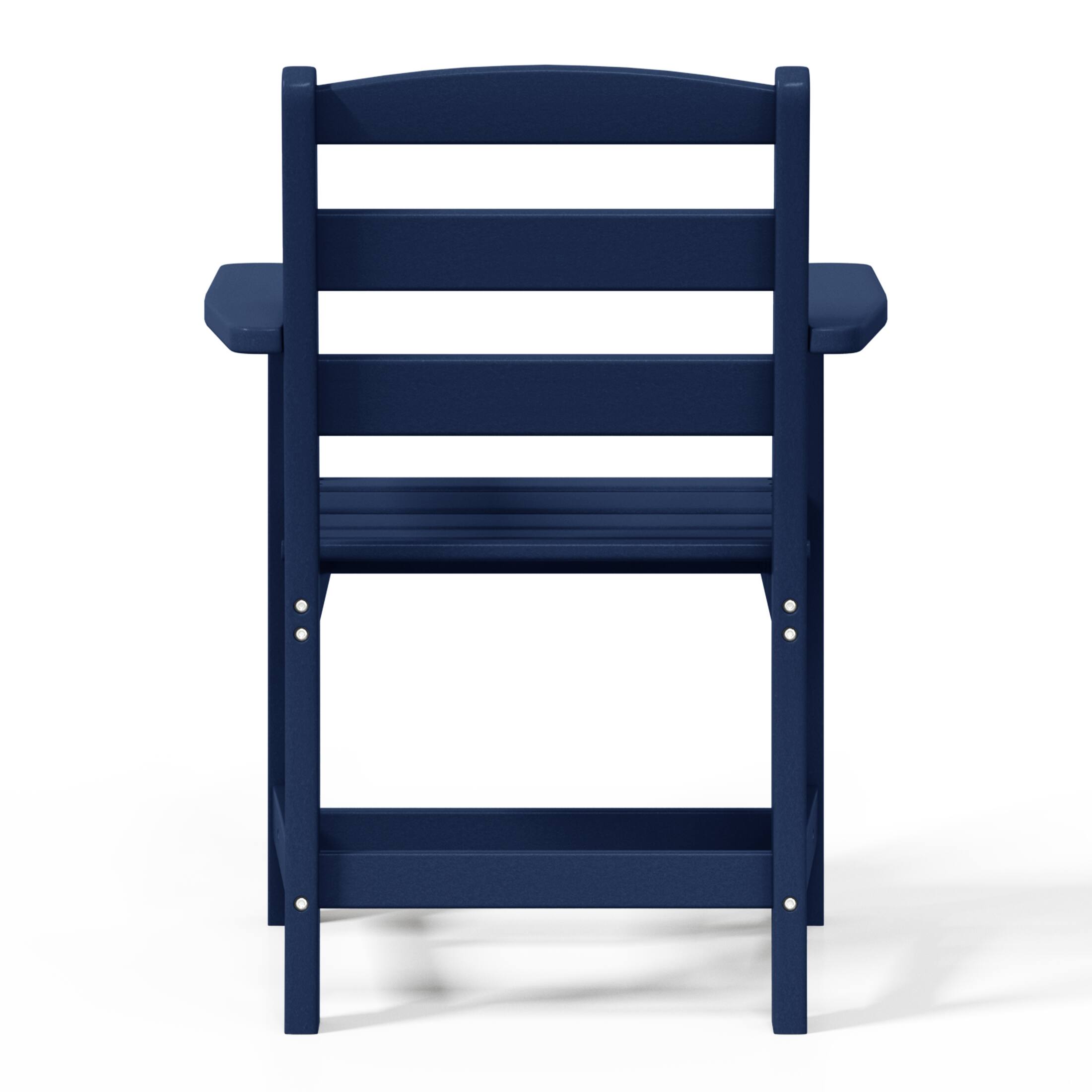 Alt View 1. WestinTrends - WestinTrends Ashore Outdoor HDPE Patio Classic Dining Arm Chair - Navy Blue.