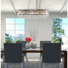 Elegant Lighting - Maxime 32 Inch Black Chandelier - Black And Clear
