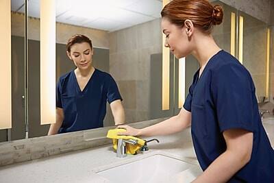 Alt View 7. HYGEN - HYGEN r-40 Recycled Microfiber Cleaning Cloths, 12" x 12", Yellow, 24/Pack (1820580) - Yellow.