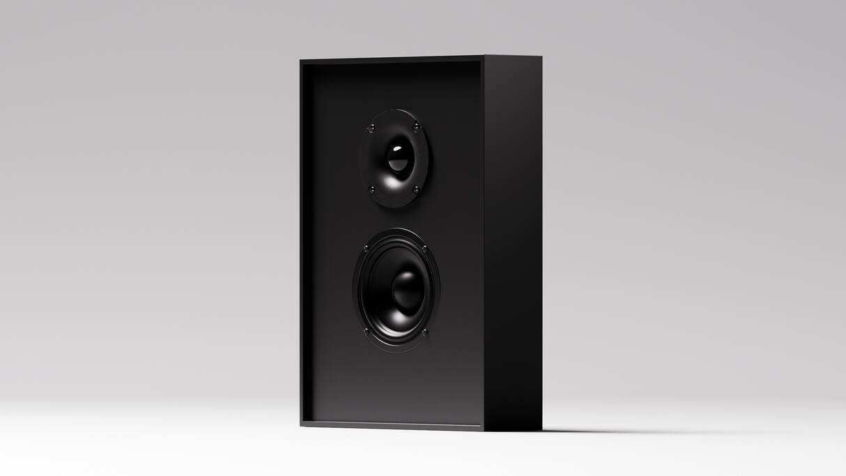Front. Gallo Acoustics - Profile2 2-Way 70W Slim On-Wall Speaker – Single - Black.
