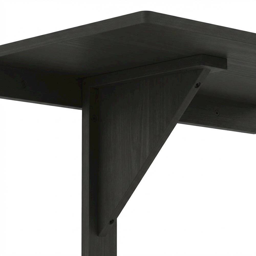 Alt View 1. FurniFact - FurniFact Wall Mounting Folding Table, Folding Design, Wall Mounted - Brown - Brown.
