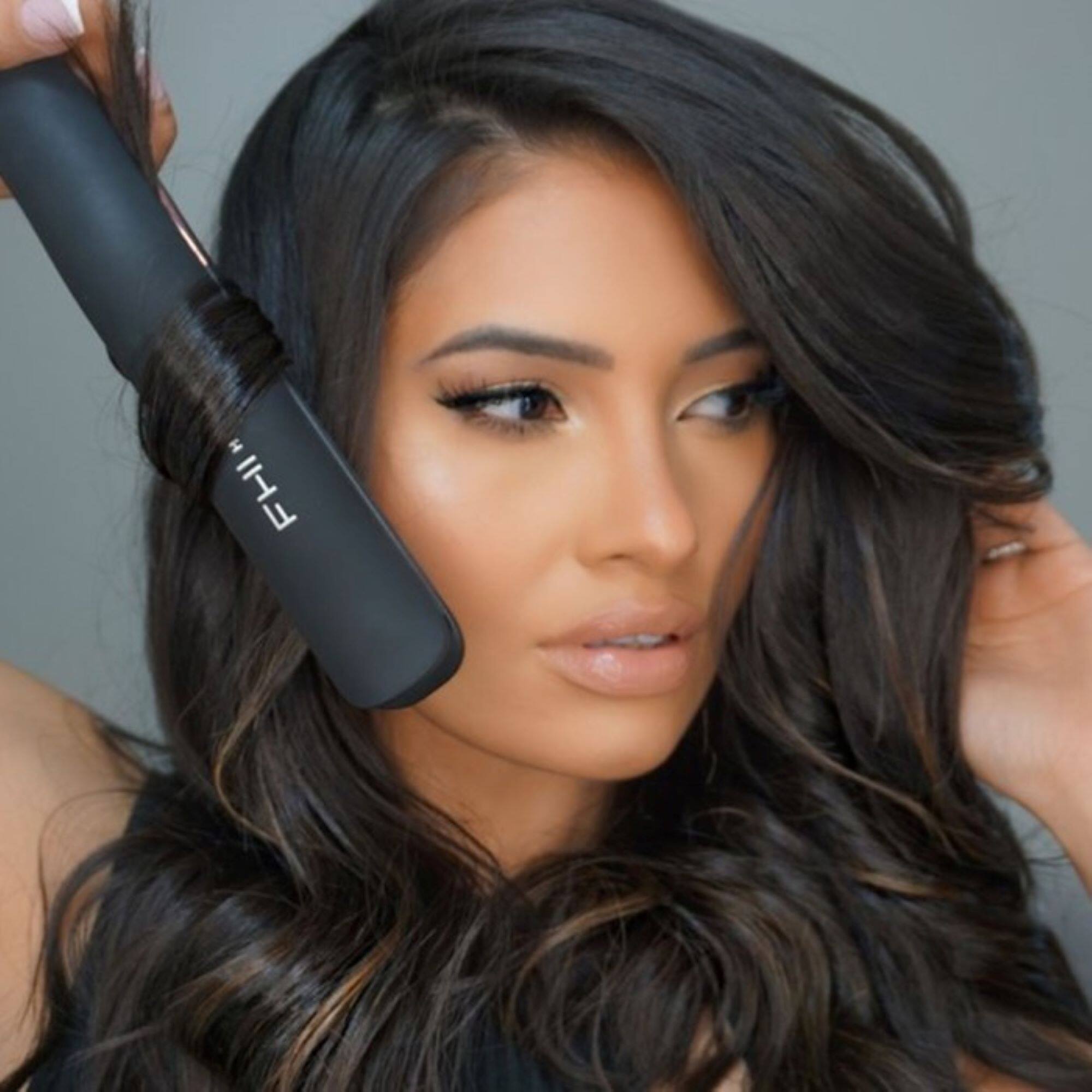 Alt View 15. FHI Heat - The Curve Pro Styling Flat Iron 1” - for Smoothing and Straightening, All Hair Types - Black.
