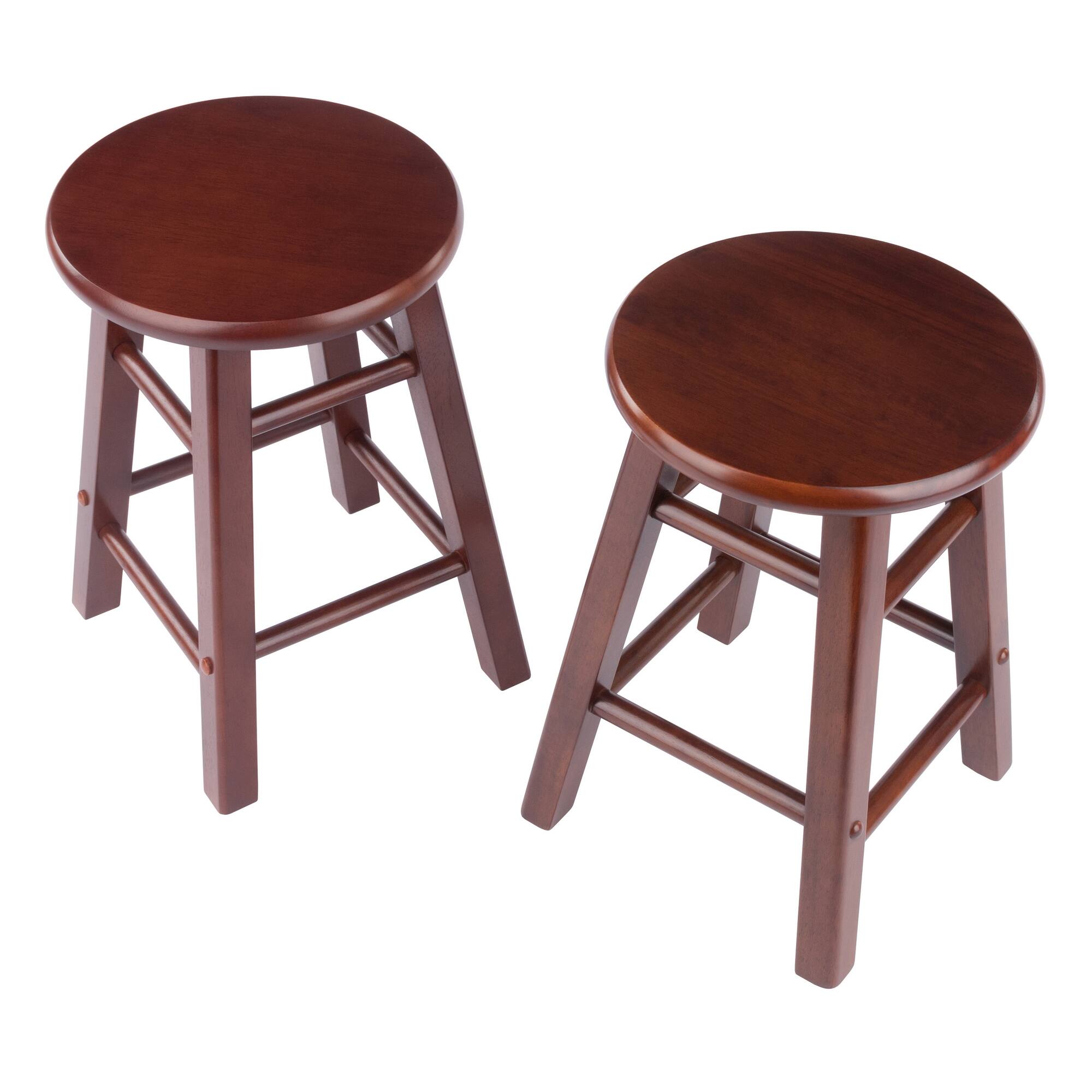 Alt View 3. Winsome Wood - Element 2-Pc Dining Stool Set - Walnut.