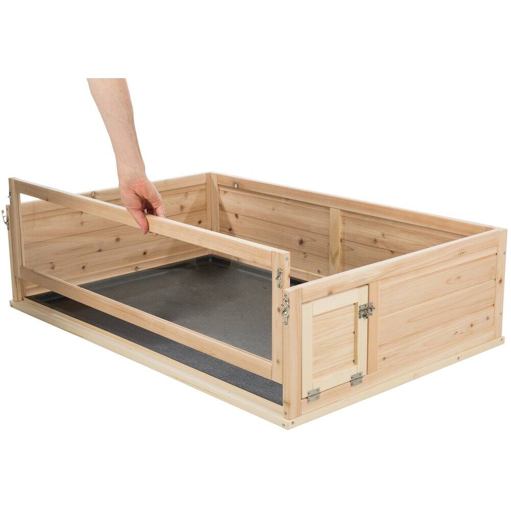 Back. TRIXIE - Wooden Indoor Small Animal Run with a View - Brown.