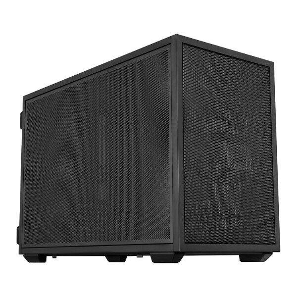 Angle. Lian Li - B4-mATX Mesh Compact SFF Computer Case | Pre-installed 2 x 120mm Fans | Small Form Factor (B4X) - Black.