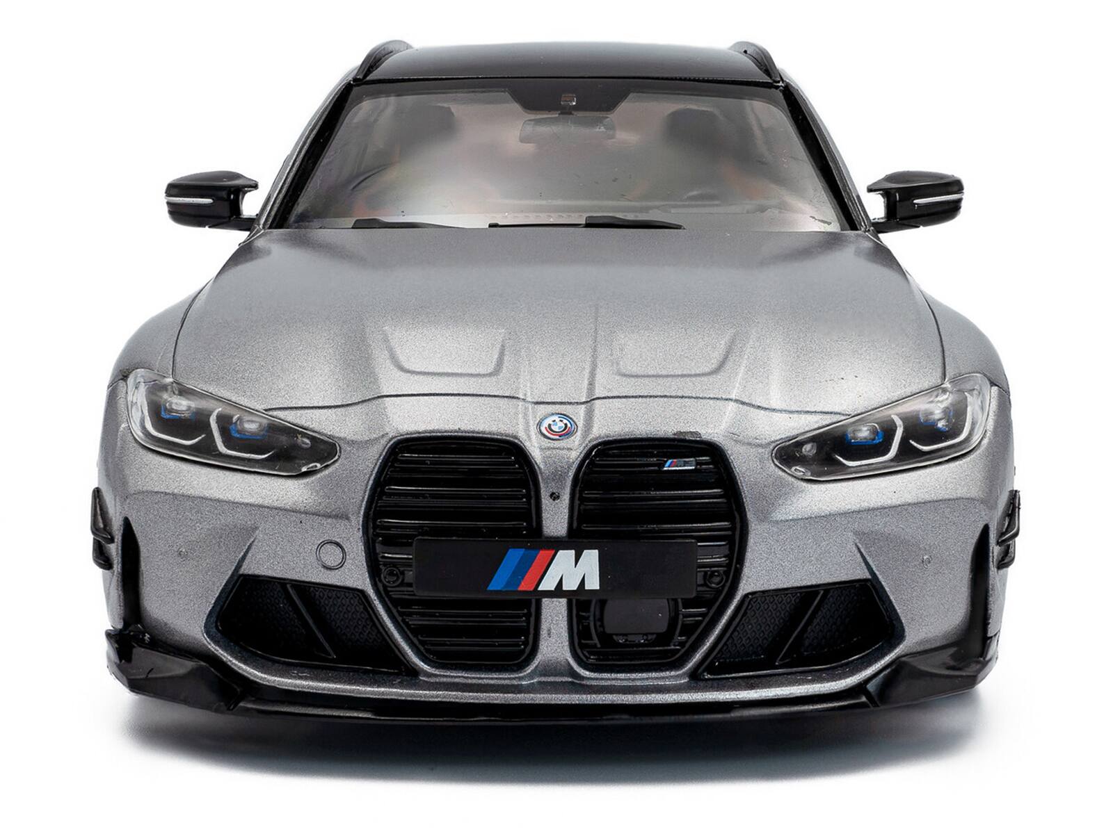 Alt View 4. Solido - 2024 BMW M3 Competition M xDrive Touring Frozen Pure Gray Metallic with Black Top 1/18 Diecast Model Car by Solido.