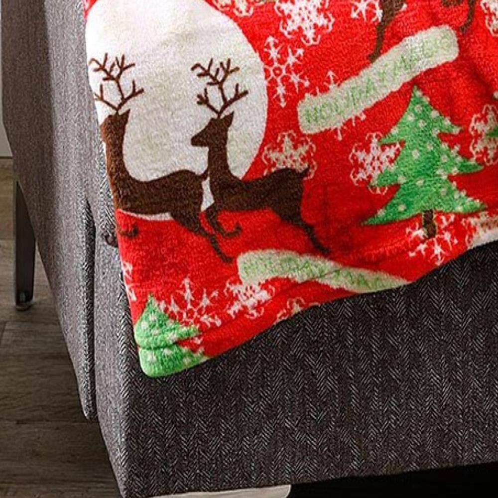 Alt View 1. Noble House - Plazatex Holiday Magic Micro plush Decorative All Season Multi Color 50" X 60" Throw Blanket - Multi.