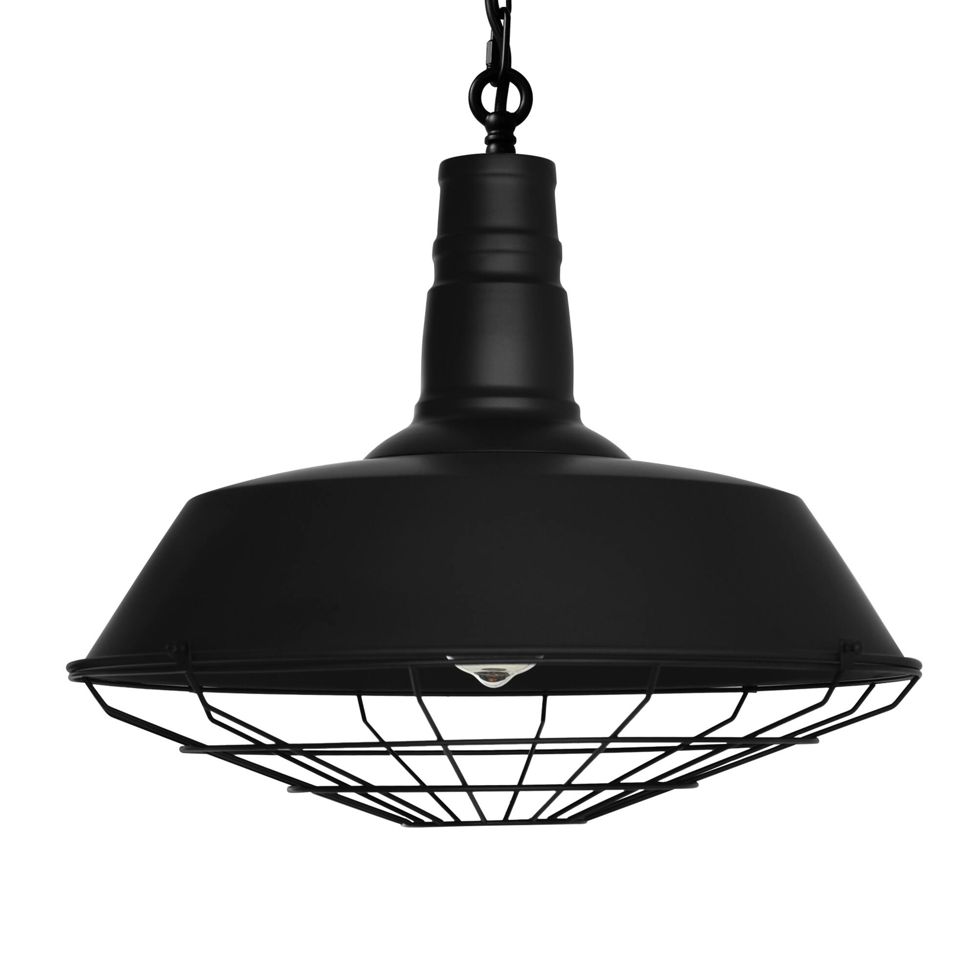 Angle. CWI Lighting - Morgan 1 Light Down Pendant With Black Finish - Black.