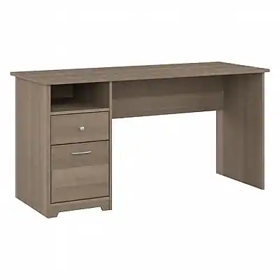 Front. Bush Furniture - 60"W Computer Desk with Drawers(WC31260) - Ash Gray.