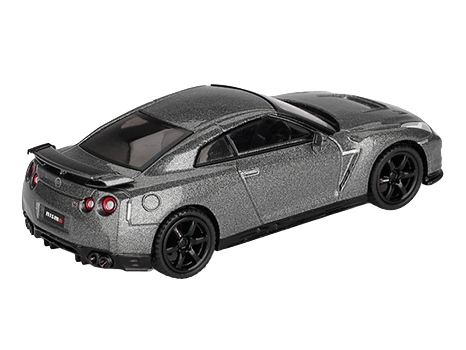 Alt View 3. True Scale Miniatures - Nissan GT-R Nismo R35 CRS Version RHD Dark Metal Gray Metallic Limited Edition 1/64 Diecast Model Car by Mini GT.