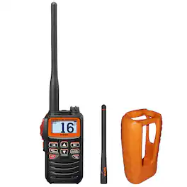 Standard Horizon - HX40 Handheld VHF Radio Floating Case Rubber Duck Antenna Kit - Black