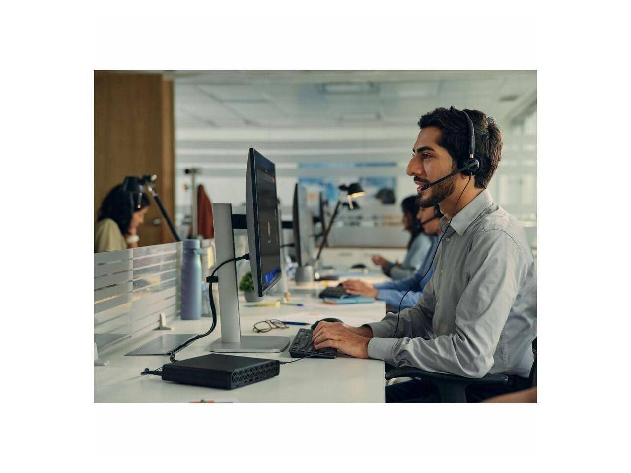 Alt View 8. HP - HP ProDesk 4 G1i Mini - Intel Core Ultra 5 235T, 16 GB, 256 GB SSD, Windows 11 Pro, Wi-Fi 6E, Gigabit Ethernet - Black.