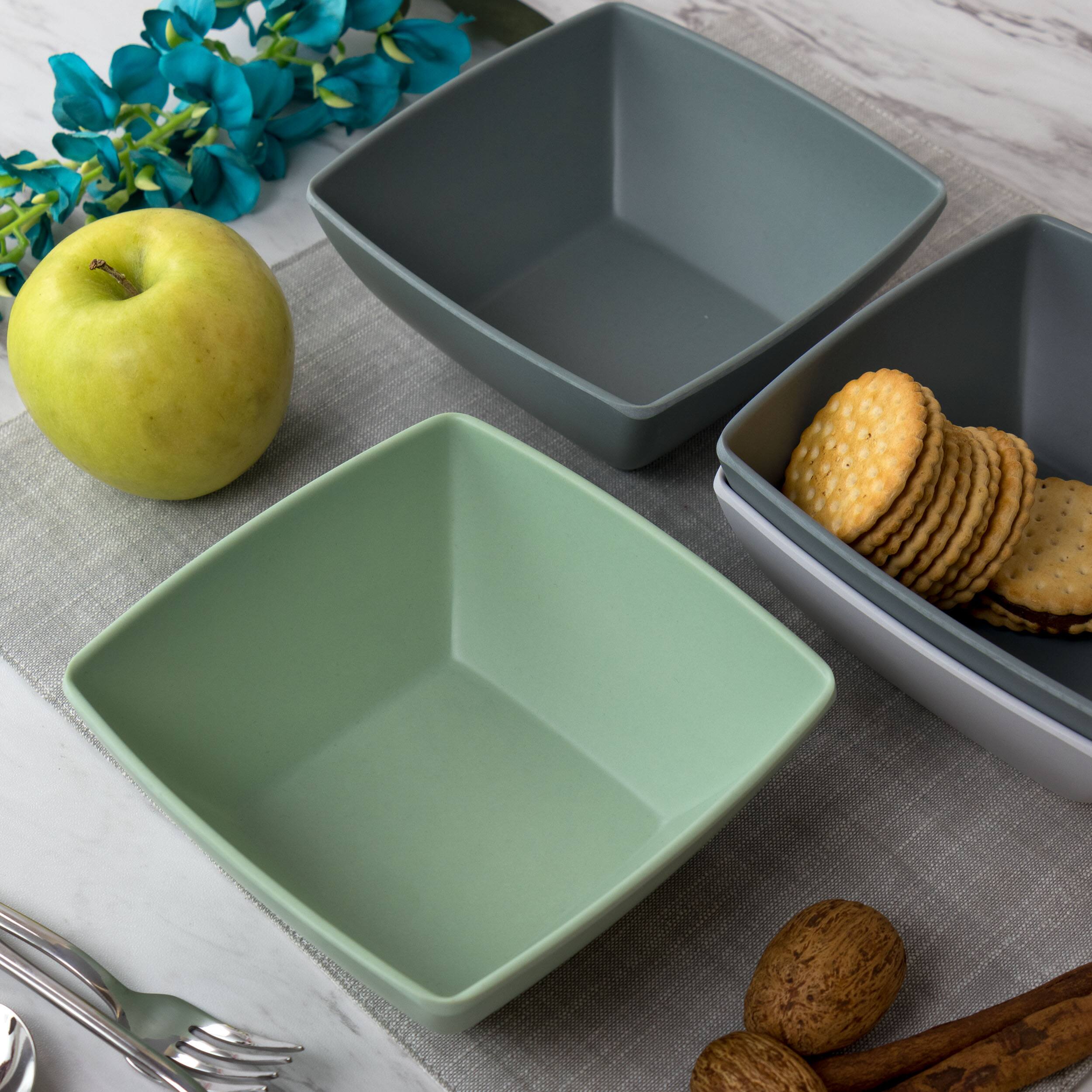 Alt View 9. Gibson - Gibson Home Grayson 4 Piece 6 Inch Melamine Bowl Set in Assorted Colors - Assorted.