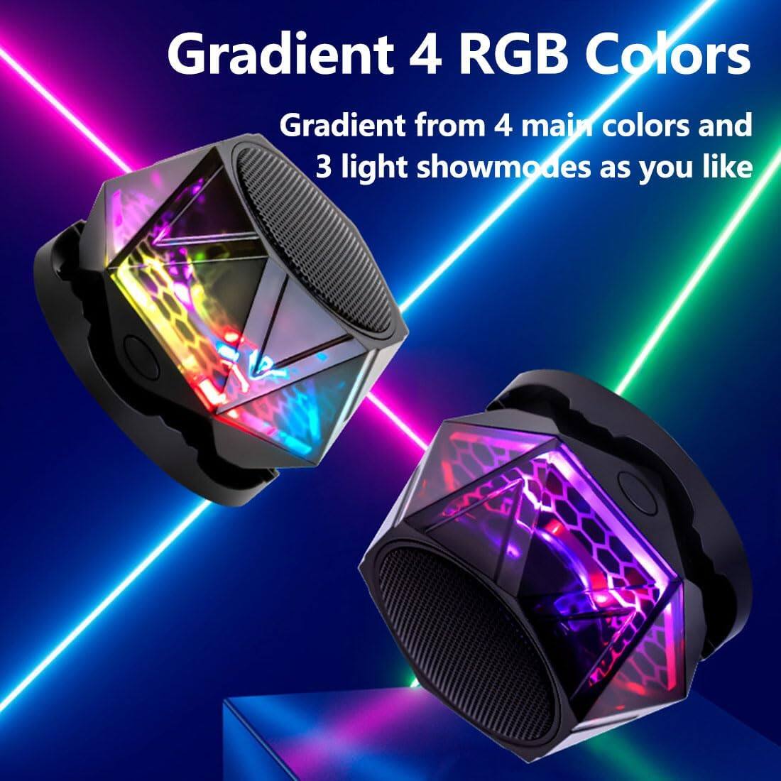 Gradient 4 RGB Colors

Gradient from 4 main colors and 3 light show modes as you like