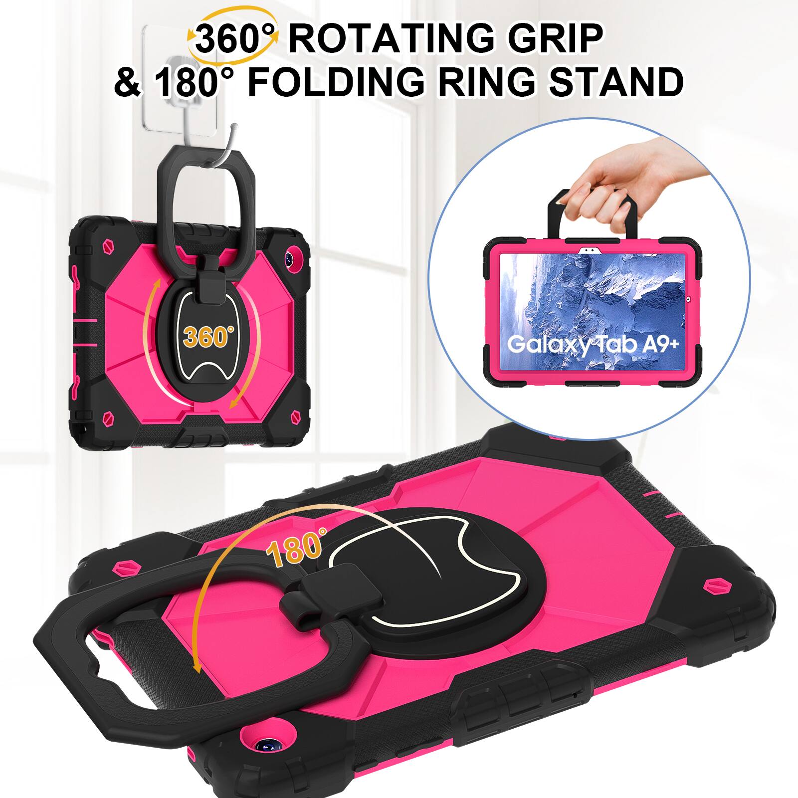 360° ROTATING GRIP & 180° FOLDING RING STAND

Galaxy Tab A9+