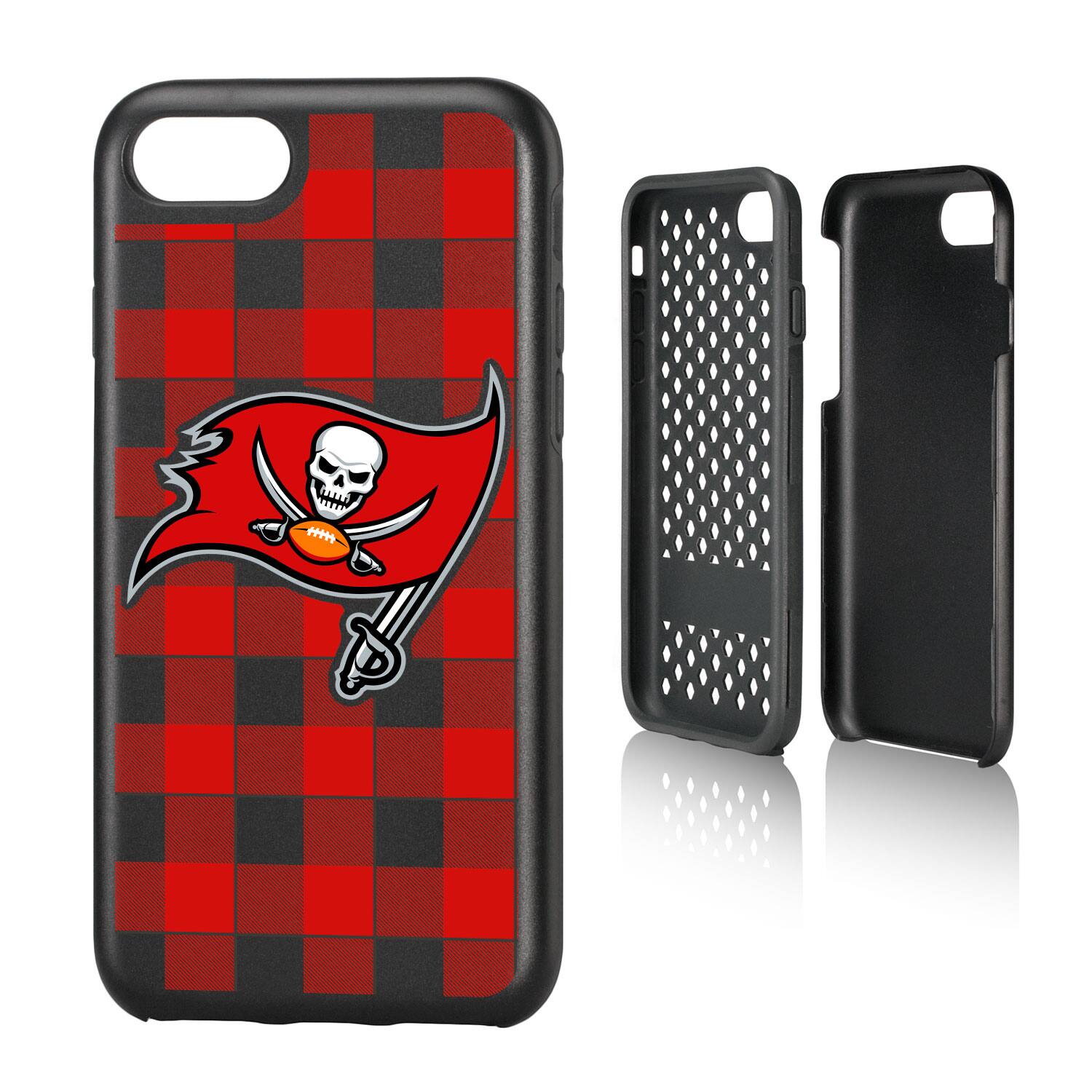Alt View 3. Keyscaper - Tampa Bay Buccaneers iPhone Rugged Plaid Design Case - XR - Multicolor.