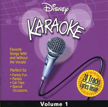 Disney KARAOKE
Favorite Songs With and Without the Vocals!
Perfect for Family Fun Parties Car Trips Special Occasions
20 Tracks Lyrics Inside
Volume 1