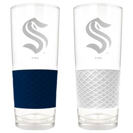 Great American Products - Seattle Kraken 22oz. Logo Score Pint Glass Two-Piece Set - Multicolor