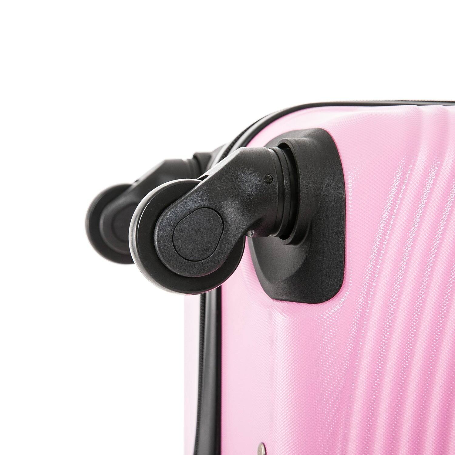 Alt View 3. DUKAP - Inception Lightweight Hardside Spinner 3 Piece Luggage Set  20"/24"/28" - PINK.