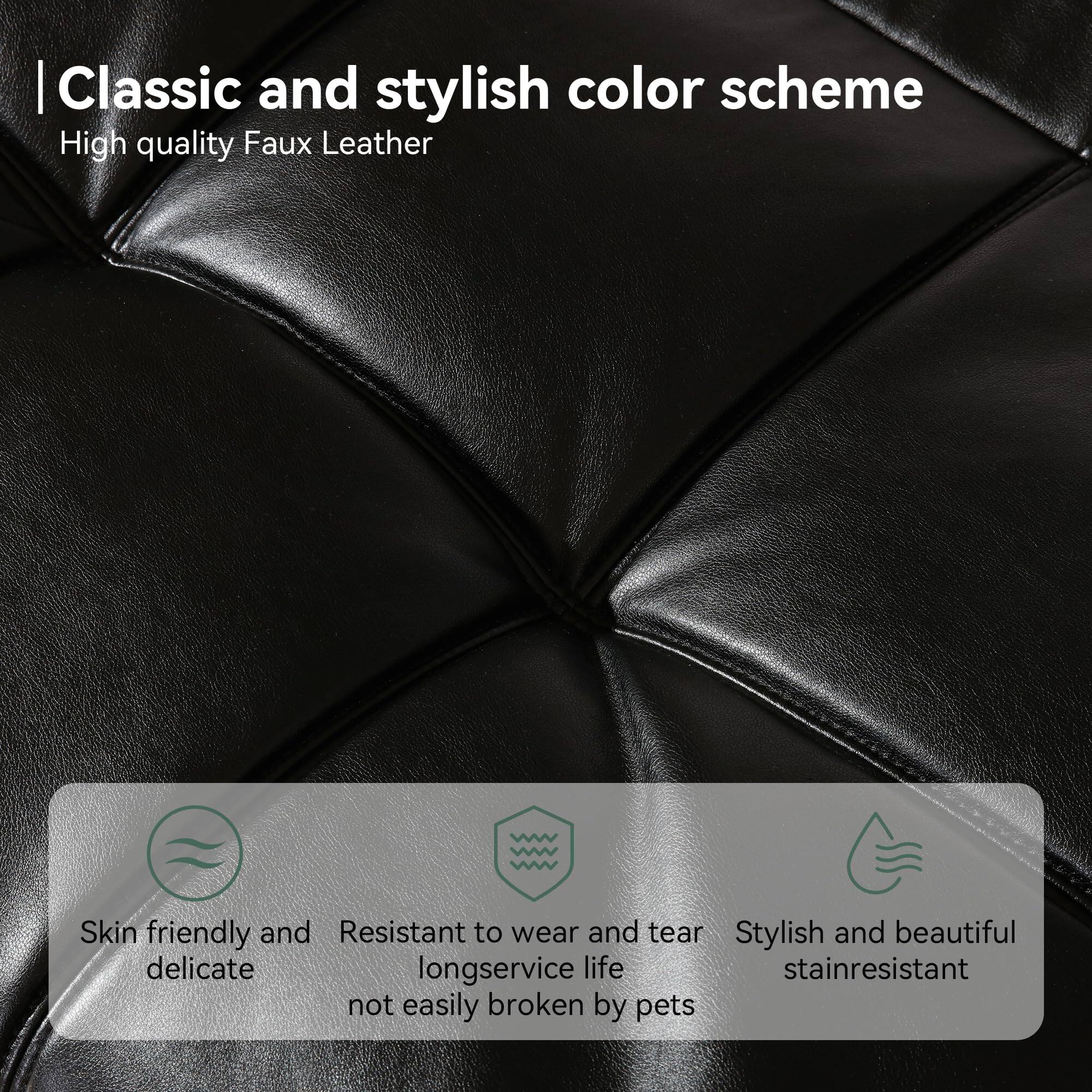 Classic and stylish color scheme  
High quality Faux Leather  

- Skin friendly and delicate  
- Resistant to wear and tear, longservice life, not easily broken by pets  
- Stylish and beautiful, stainresistant