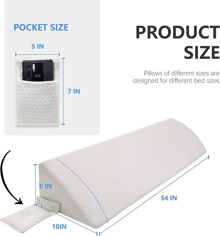 POCKET SIZE  
5 IN  
7 IN  

PRODUCT SIZE  
Pillows of different sizes are designed for different bed sizes  
6 IN  
10 IN  
54 IN