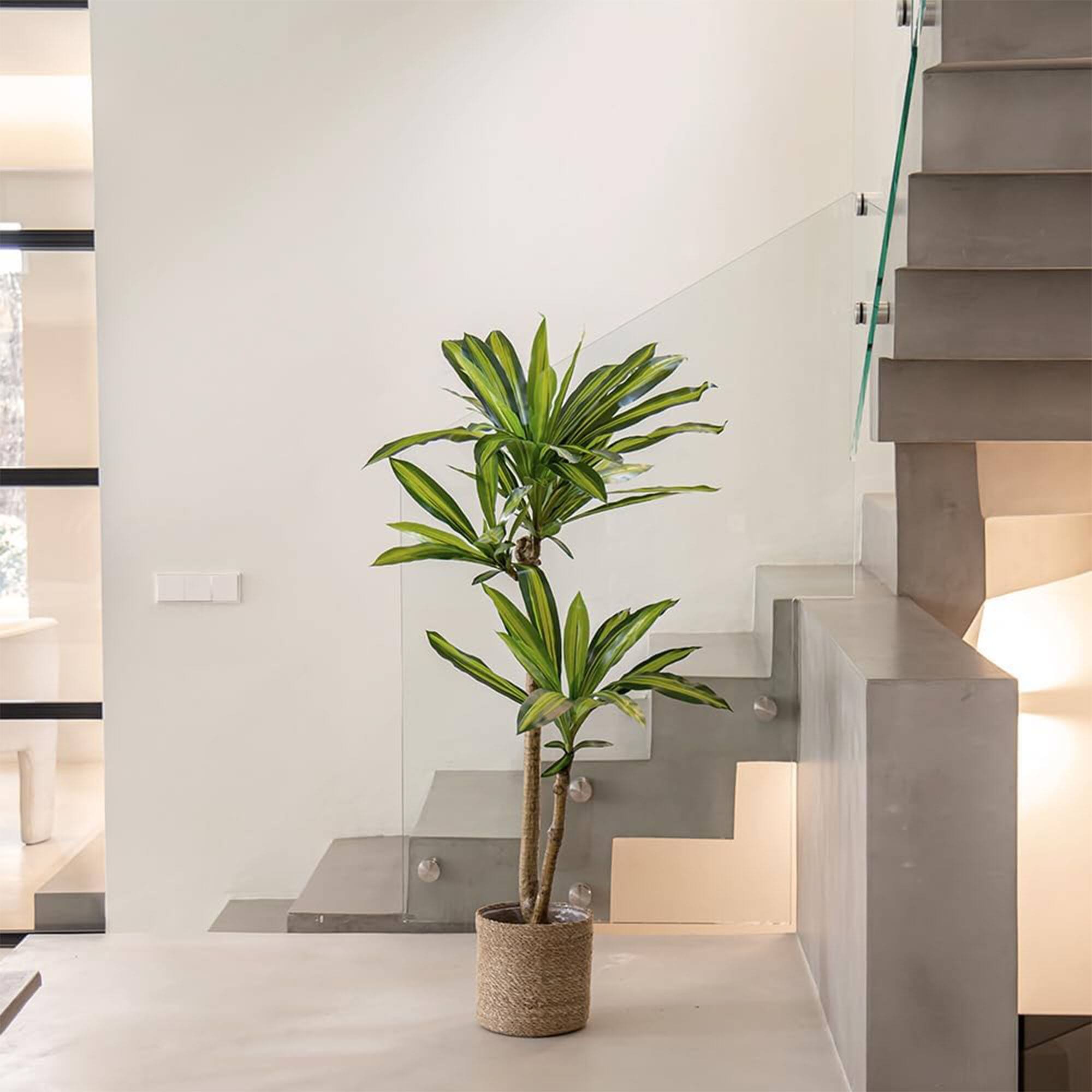 Alt View 5. Maia Shop - Maia Shop Artificial Dracaena Tree 4 ft. 3 in. Tall Tropical Home Decoration, 51 In. - Brown.