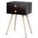 Front. Costway - Mid Century Modern 2 Drawers Nightstand Sofa Side Table End Table Espresso - Brown.