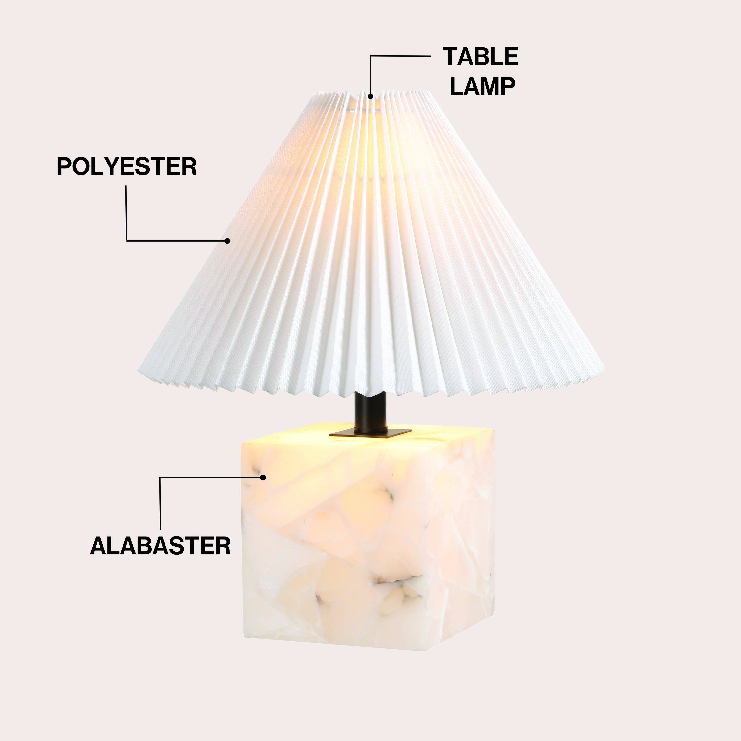 TABLE LAMP  
POLYESTER  
ALABASTER