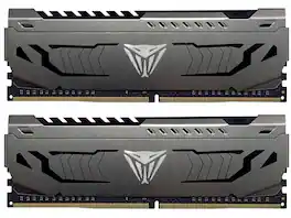 Patriot - Viper Steel 32GB (2 x 16GB) 288-Pin PC RAM DDR4 3200 (PC4 25600) Desktop Memory Model PVS432G320C6K - Gunmetal Grey