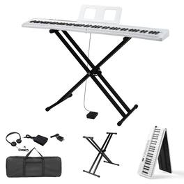 Winado - 88-key Folding piano Semi-Weighted keyboard, Portable Piano With Stand