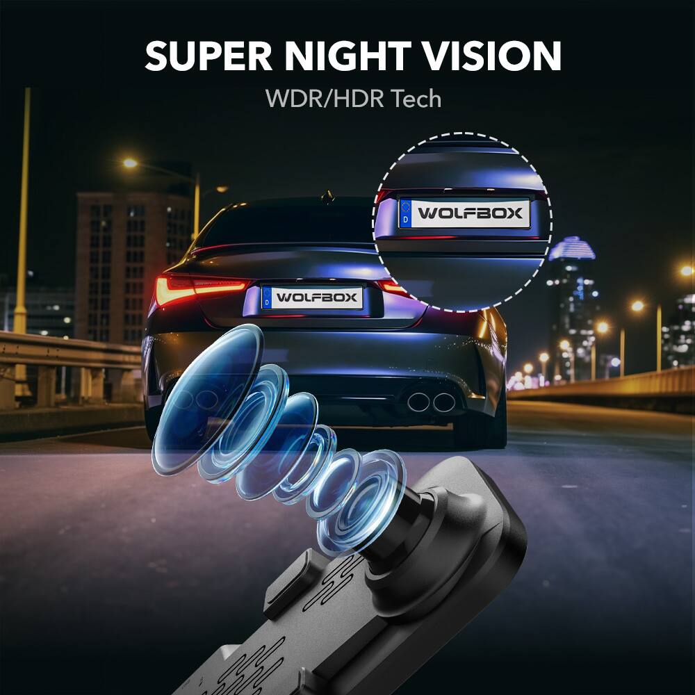 SUPER NIGHT VISION  
WDR/HDR Tech  

WOLFBOX