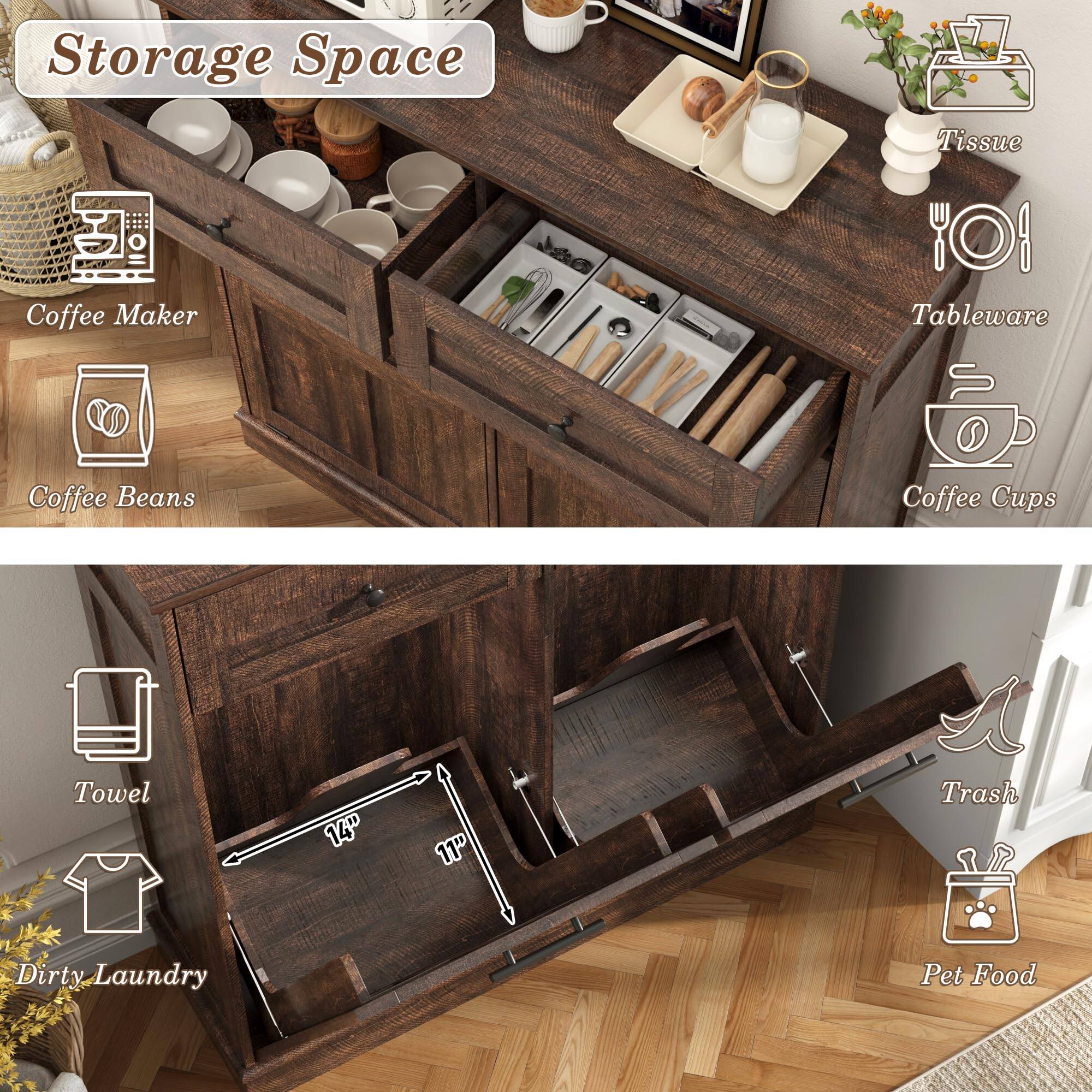 Storage Space  
Coffee Maker  
Coffee Beans  
Tissue  
Tableware  
Coffee Cups  
Towel  
Trash  
Dirty Laundry  
Pet Food