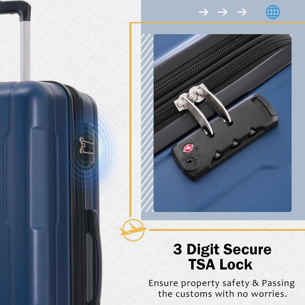 3 Digit Secure TSA Lock  
Ensure property safety & Passing the customs with no worries.