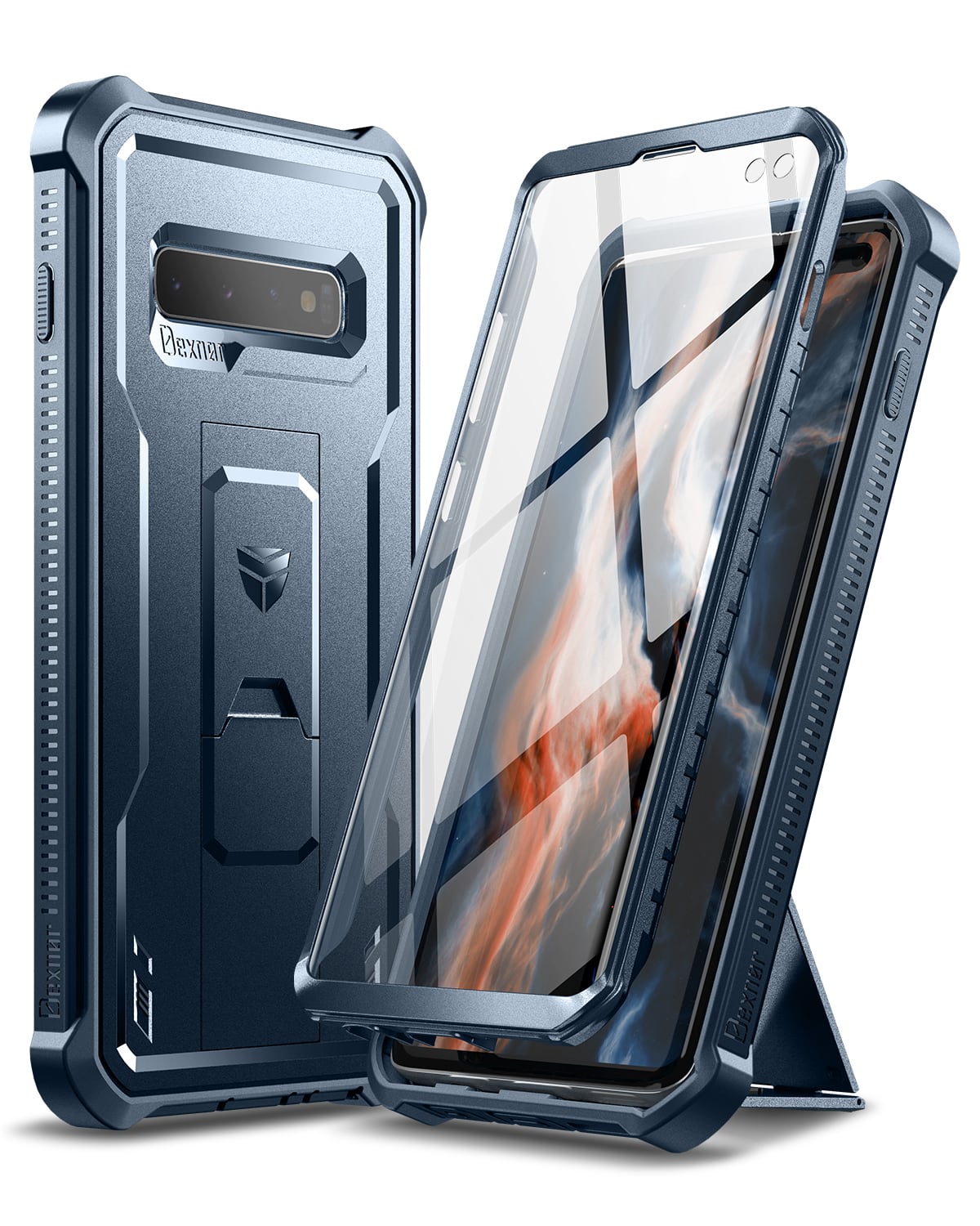 dexnor - Samsung Galaxy S10+ Plus Case Heavy Duty Military Grade Protection Shockproof Protective Cover - Navy Blue price history on PriceWatchPro