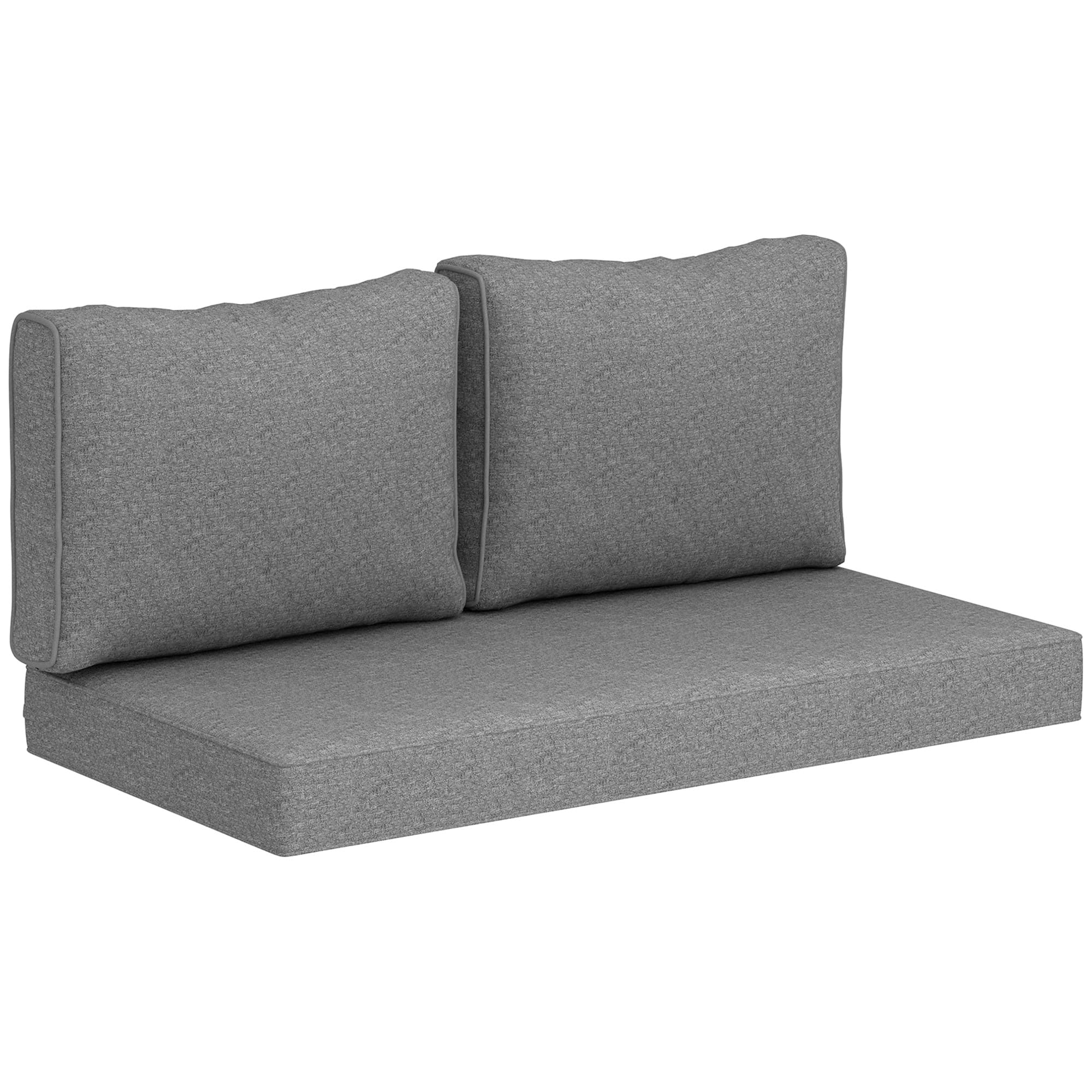 Outsunny - 2 Seat Patio Furniture Cushions, 46x26x5 in, Thick Outdoor Loveseat Cushion Set with Removable Cover - Gray price history on PriceWatchPro
