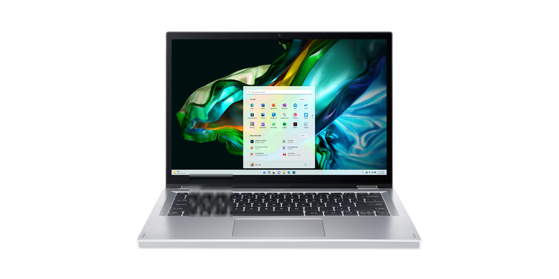 Front. Acer - Aspire 3 - 14" Touchscreen Laptop Intel Core i3-N305 1.8GHz 8GB RAM 128GB SSD Windows 11 Home - Pure Silver.